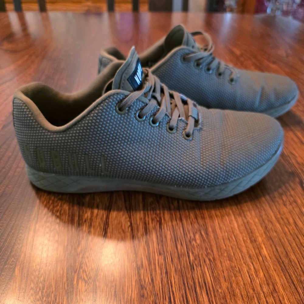 NOBULL Army Green SuperFabric Trainer Mens 8 Womens 9.5 Cross Training Shoes